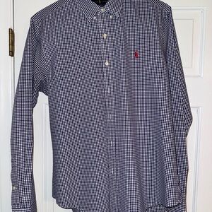 Polo by Ralph Lauren Men's Blue Checkered Shirt
